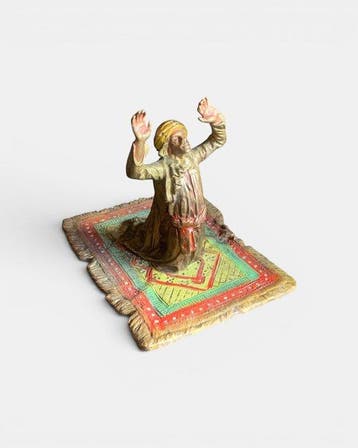 sculptuur, Orientalista em Bronze Viena - 13 cm - Koud, Antiek en Kunst