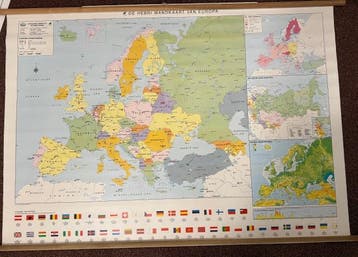 De Hebri wandkaart van Europa, Verzenden, Nieuw