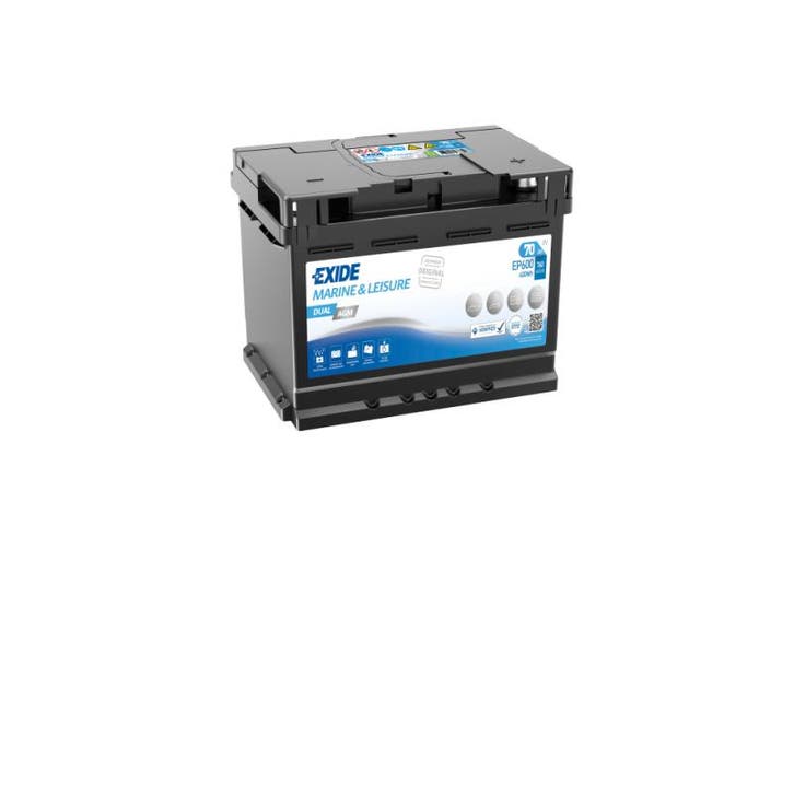 Exide Dual AGM accu | EP500 | 12V 60Ah, Auto-onderdelen, Accu's en Toebehoren, Ophalen of Verzenden