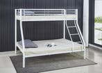 Stapelbed | Drie persoons | Trio bed | Wit of Zilver, 160 tot 180 cm, 140 cm, 200 cm, Stapelbed