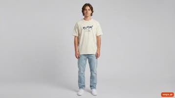 HUF T-shirts Heren maat L Beige Vintage, Ophalen of Verzenden, Nieuw