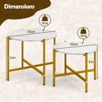 LIVSK Salontafel Set - Stapelbare Ronde Tafels - Duurzaam Me, Verzenden