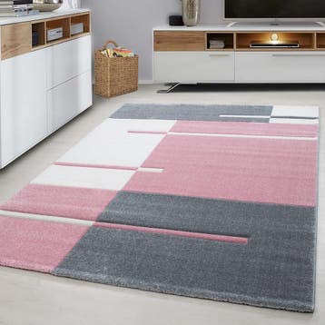 Modern Vloerkleed | Hawaii | Geometrisch | Roze | 280x370 cm, Verzenden, Nieuw