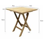Klaptafel 70 cm vierkant teak, Ophalen of Verzenden, Nieuw, Teakhout
