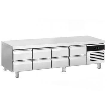 GGM Gastro | Gekoelde onderkast +2/+8°C - 2400mm - 200 liter, Verzenden, Nieuw