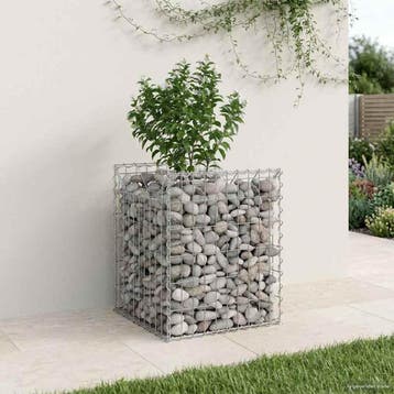 vidaXL Gabion Verhoogd Bed 50 x 50 x 60 cm Gegalvaniseerd, Verzenden, Nieuw, IJzer