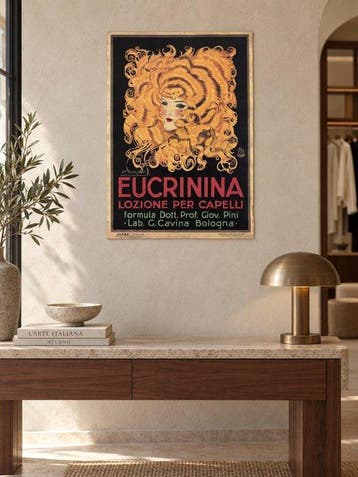 Mauzan Achille - Eucrinina – Lozione per capelli – Manifesto, Antiek en Kunst