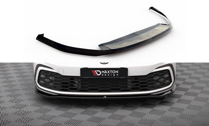 Voorspoiler V.7 Volkswagen Golf 8 GTI Glans Zwart, Auto-onderdelen, Carrosserie en Plaatwerk, Ophalen of Verzenden