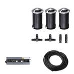 3x LED tuinpad spot - 12V - 3 kanten - 41mm - complete set, Ophalen of Verzenden, Nieuw