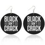 Black dont Crack - Afrikaanse oorbellen, Ophalen of Verzenden, Nieuw