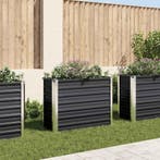 vidaXL Plantenbak verhoogd 100x40x77 cm gegalvaniseerd staal, Tuin en Terras, 100 cm of meer, Verzenden, Nieuw, Metaal
