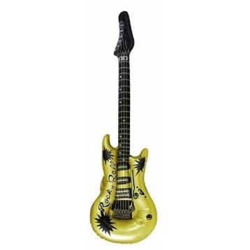 Opblaasbare speelgoed/feestartikel gitaar goud 106 cm - mu.., Verzenden, Nieuw