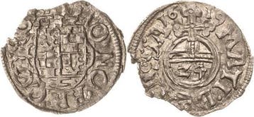 Kipper-1/24 taler, daalder 1619, Schwarzburg-sondershause..., Verzenden