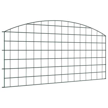 vidaXL Vijverhekken Set 5 st 100 x 50 cm Staal Groen, Verzenden, Nieuw, IJzer