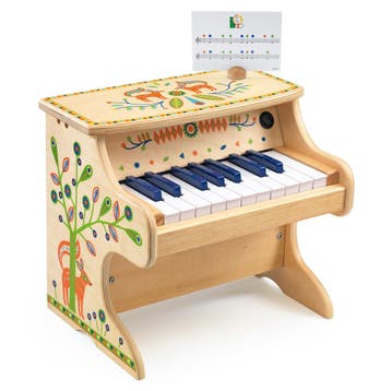 Djeco elektronische piano - houten  van €79,99 voor €71,99, Ophalen of Verzenden, Nieuw