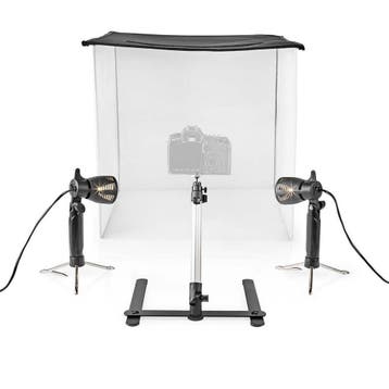 Fotostudio set 60 x 60 cm | 2800 K | 4x Achtergronddoek, Audio, Tv en Foto, Fotografie | Fotostudio en Toebehoren, Verzenden, Nieuw