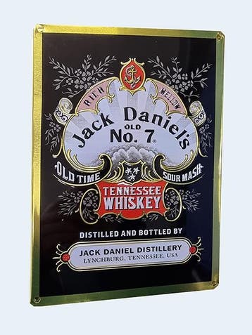 Jack daniels rich mellow reclamebord, Verzamelen, Ophalen of Verzenden, Nieuw