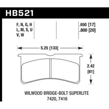 Hawk Wilwood Superlite DTC-30 Race Brake Pads, Ophalen of Verzenden, Nieuw