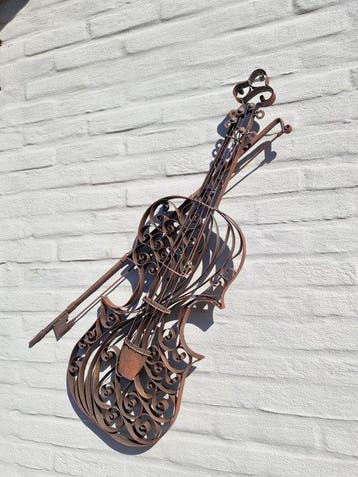 Wanddecoratie - Europa - Viool - 83 cm