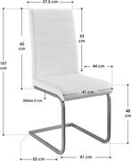 2dekans | 2 Eetkamerstoelen / stoel - Vegas - Kunstleer -, Ophalen of Verzenden, Zo goed als nieuw, Wit