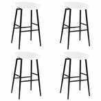 vidaXL Barstoelen 4 st wit, Huis en Inrichting, Barkrukken, Verzenden, Nieuw