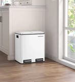 RVS prullenbak 30L met 2 vakken – Softclose en pedaal, Verzenden, Nieuw