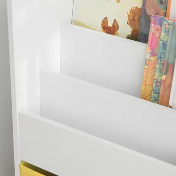 Kinderboekenkast met 3 Vakken en 2 Stoffen Opbergdozen, Verzenden, Nieuw