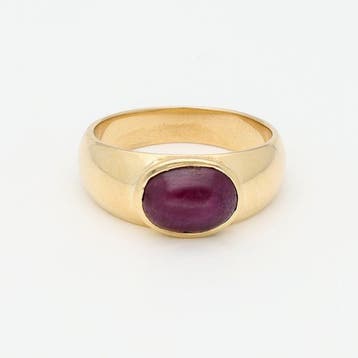 Ring - 18 karaat Geel goud - Robijn, Nieuw