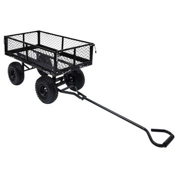 vidaXL Tuinwagen 250 kg zwart, Doe-het-zelf en Verbouw, Verzenden, Nieuw