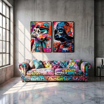 IPR Graph - Stormtrooper y Darth Vader en Graffiti, Nieuw