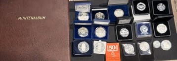 Lot Zilveren Wereld munten en Penningen tegen SPOT 1.645, Verzenden, Losse munt, Zilver