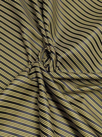 Gold & Blue Stripes – Manifattura Cazzaniga - Meubelstof -