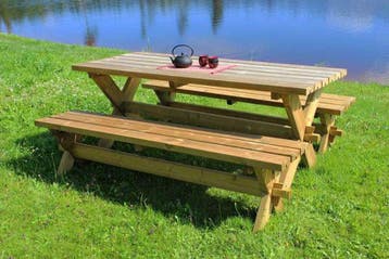 Rockwood® Tuinset Nostalgie 1.80m inclusief montage, Ophalen of Verzenden, Nieuw, Rechthoekig, Hout