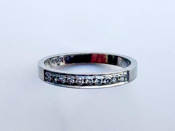 Ring - 18 karaat Witgoud - 0.10ct. tw. Diamant (Natuurlijk), Nieuw