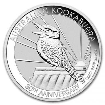 Kookaburra 1 kg 2020 (slechts 20% boven spot), Verzenden, Losse munt, Zilver