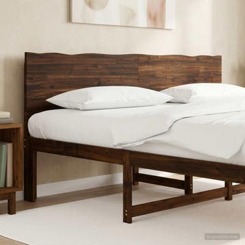 vidaXL Live Edge Hoofdbord ROSTOCK Donkerbruin 180 cm, Verzenden, Nieuw, Bruin, Hout