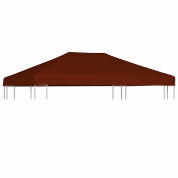 vidaXL Prieeldak 310 g/m² 3x4 m terracota, Verzenden, Nieuw