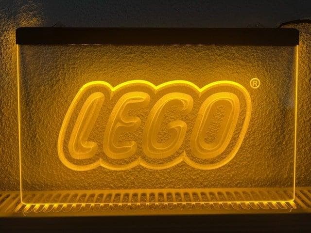 LEGO neon bord lamp LED verlichting reclame lichtbak *geel*, Verzamelen, Merken en Reclamevoorwerpen, Nieuw, Verzenden