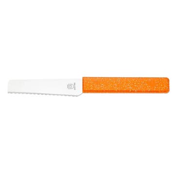 RÖR Solingen Oranje broodjesmes met kunststof greep, 10 c.., Ophalen of Verzenden, Nieuw, Zilver