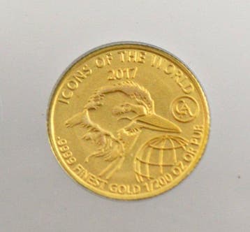 Rwanda en Burundi. 10 FRW 2017, Kookaburra - 1/200oz (.999)