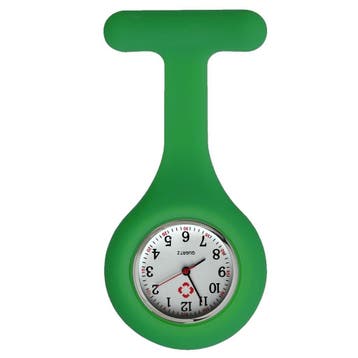Fako - Verpleegstershorloge - Siliconen Uni - Groen, Verzenden, Nieuw