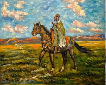 Ali Chenai ( 1959 - ) - Le Cavalier des grands espaces