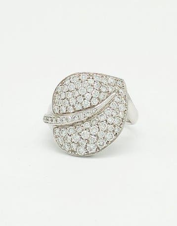 Ring - 18 karaat Witgoud Diamant (Natuurlijk), Nieuw