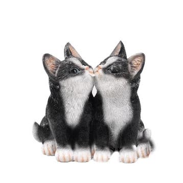Dierenbeeld katjes/poesjes zwart 20 cm - Beeldjes, Verzamelen, Ophalen of Verzenden, Nieuw