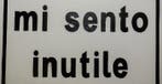 Clet Abraham (1966) - Mi sento inutile - Stencil, Antiek en Kunst