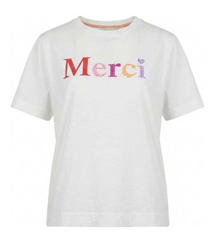 Cartoon T-shirt in maat 44 Beige, Kleding | Dames, T-shirts, Beige, Zo goed als nieuw, Verzenden