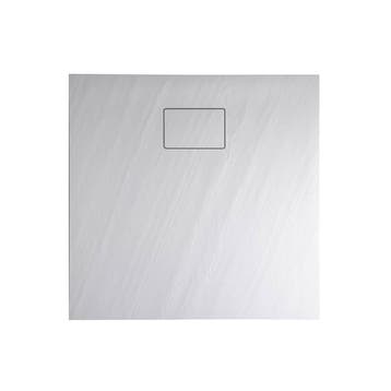 Douchebak Marmer Sapho Acora 80x80x3.5 cm Vierkant Steen Wit, Ophalen of Verzenden, Nieuw, Overige typen