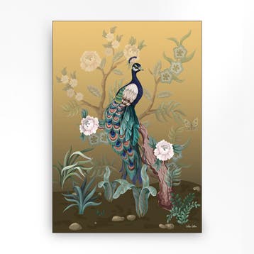 *WOONWINKEL* Urban Cotton Peacock Wandkleed In Frame L 145x1, Verzenden, Nieuw