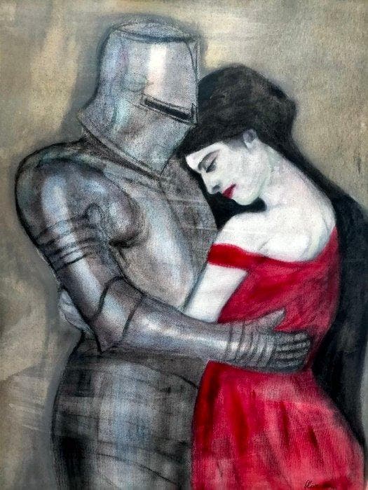Oliver Plehn - El Abrazo Silencioso - XL, Antiek en Kunst, Kunst | Schilderijen | Modern