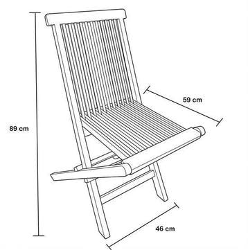 2dekans | AXI Mina Teak Tuinstoelen – Set van 2 – Opklabare, Ophalen of Verzenden, Zo goed als nieuw
